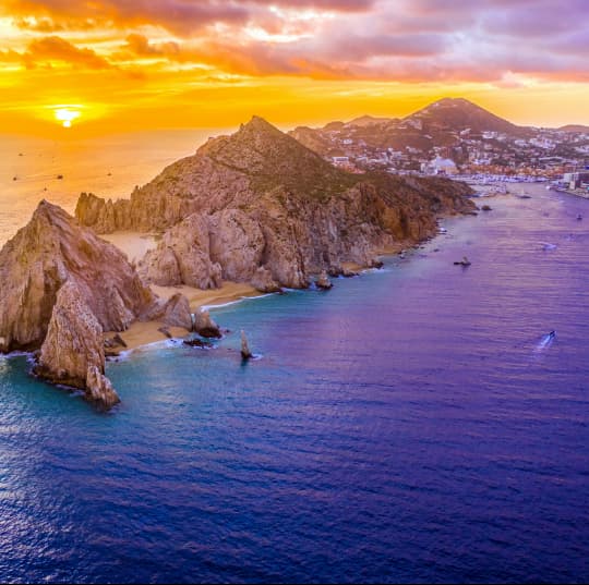 Aerial view of Los Cabos, Mexico